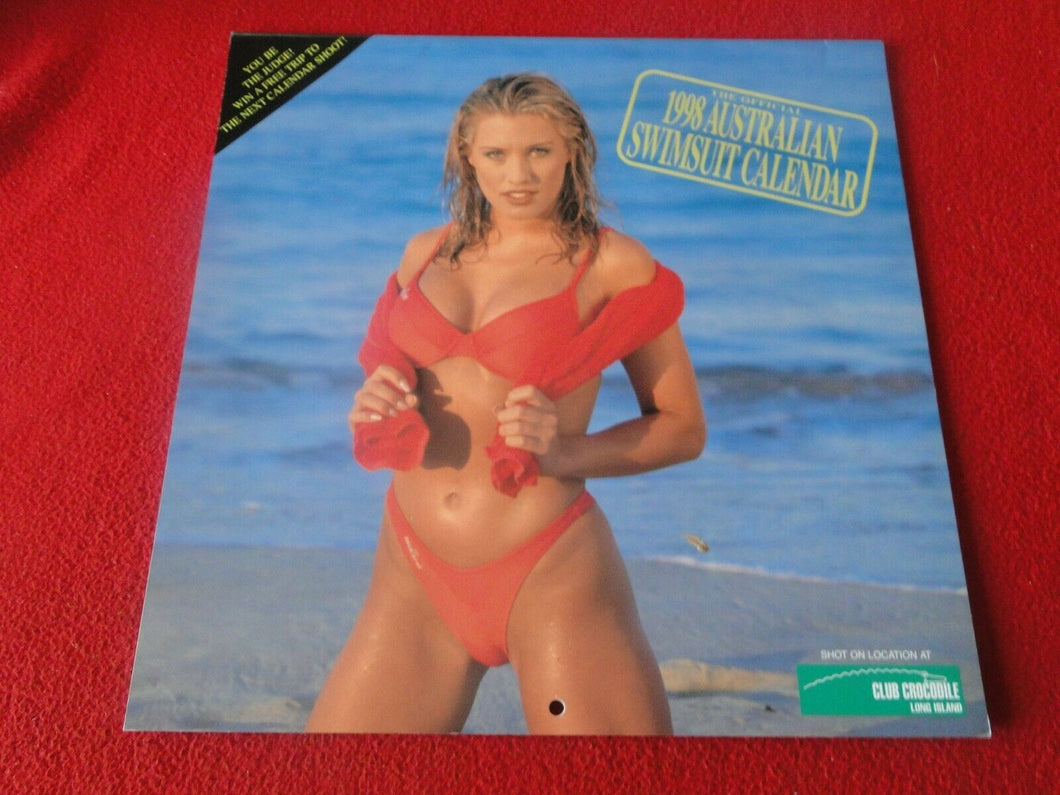 Vintage Semi-Nude Pinup Wall Calendar 12 x 12 1998 Australian Swimsuit         G