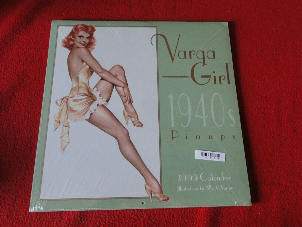 Vintage Large Semi-Nude Pinup Wall Calendar 1999 Varga Girl 1940's SEALED      E