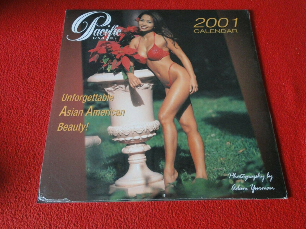 Vintage Large Semi-Nude Pinup Wall Calendar 2001 Pacific USA Asian SEALED      E