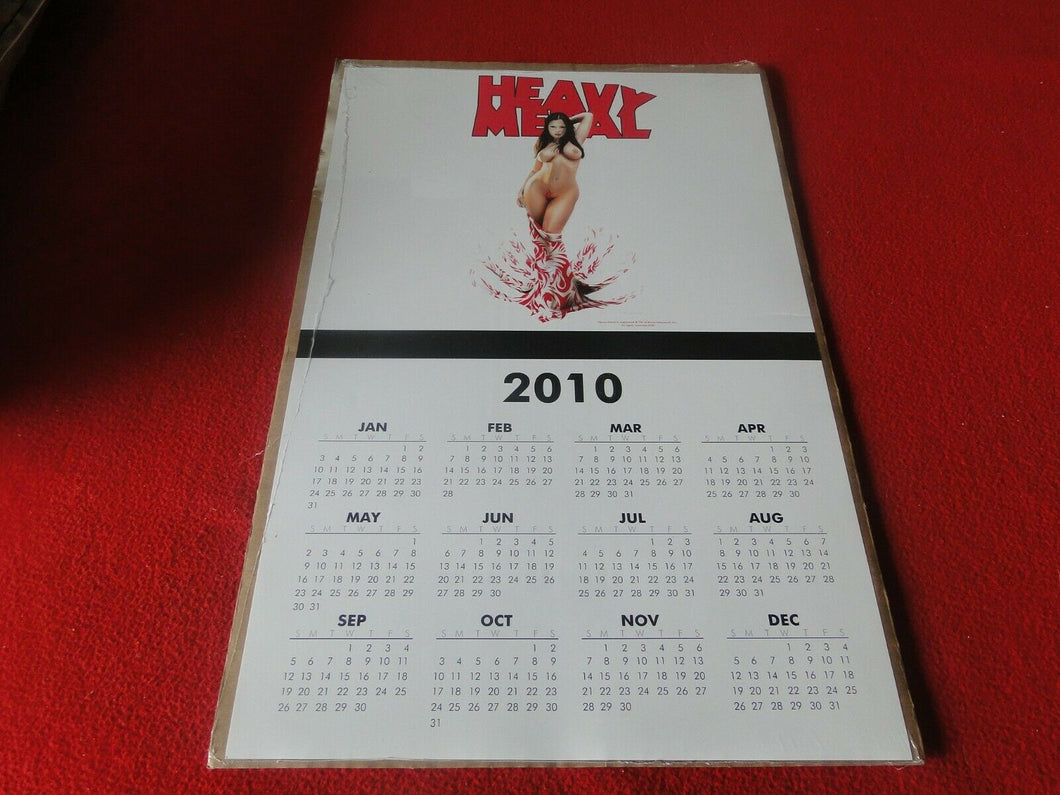 Vintage Semi-Nude Pinup Wall Calendar Heavy Metal SEALED NOS                   P