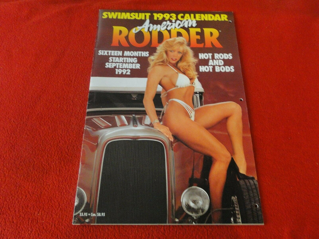 Vintage Semi-Nude Pinup Wall Calendar 1993 American Rodder Hot Rods            H