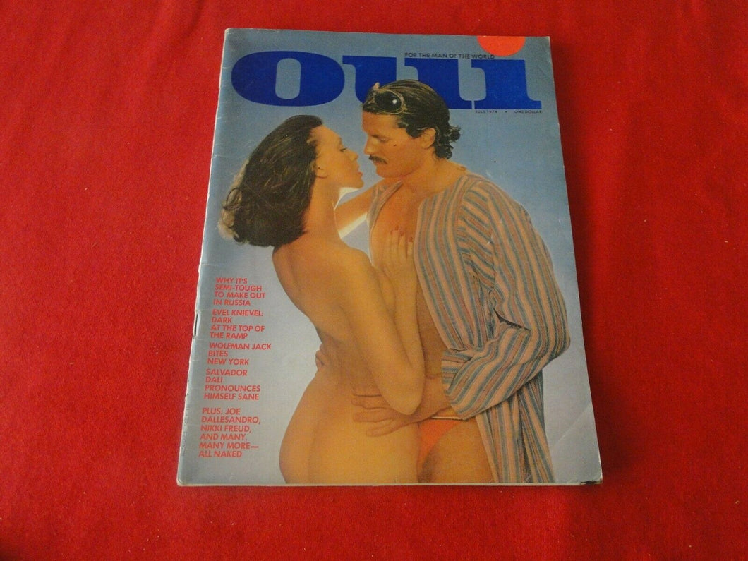 Vintage 18 Year Old + Sexy Erotic Adult Men's Magazine Oui July 1974         G22