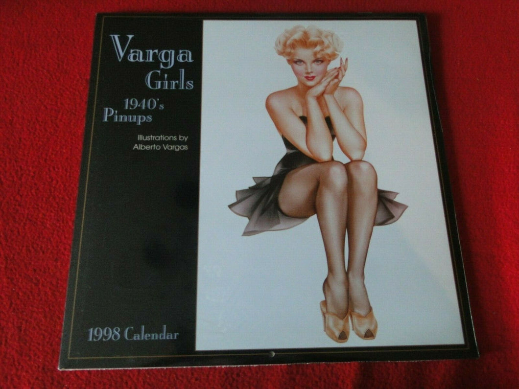 Vintage Large Semi-Nude Pinup Wall Calendar 1998 Varga Girls 1940's SEALED     E