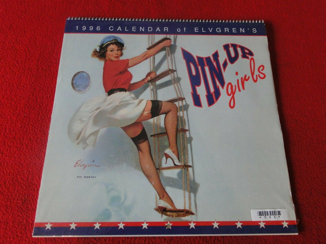 Vintage Large Semi-Nude Pinup Wall Calendar Elvgren's Pinups 12 x 12 Inches 1996