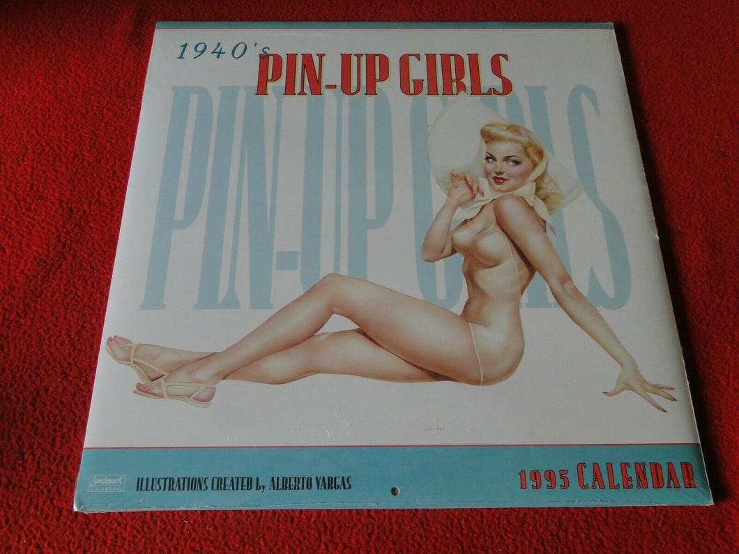 Vintage Large Semi-Nude Pinup Wall Calendar 1995 1940's Pin-Up SEALED 12 x 12  E