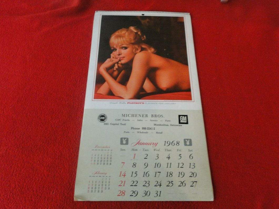 Vintage Semi-Nude Pinup Wall Calendar 1968 Playboy Michener Bros.              H