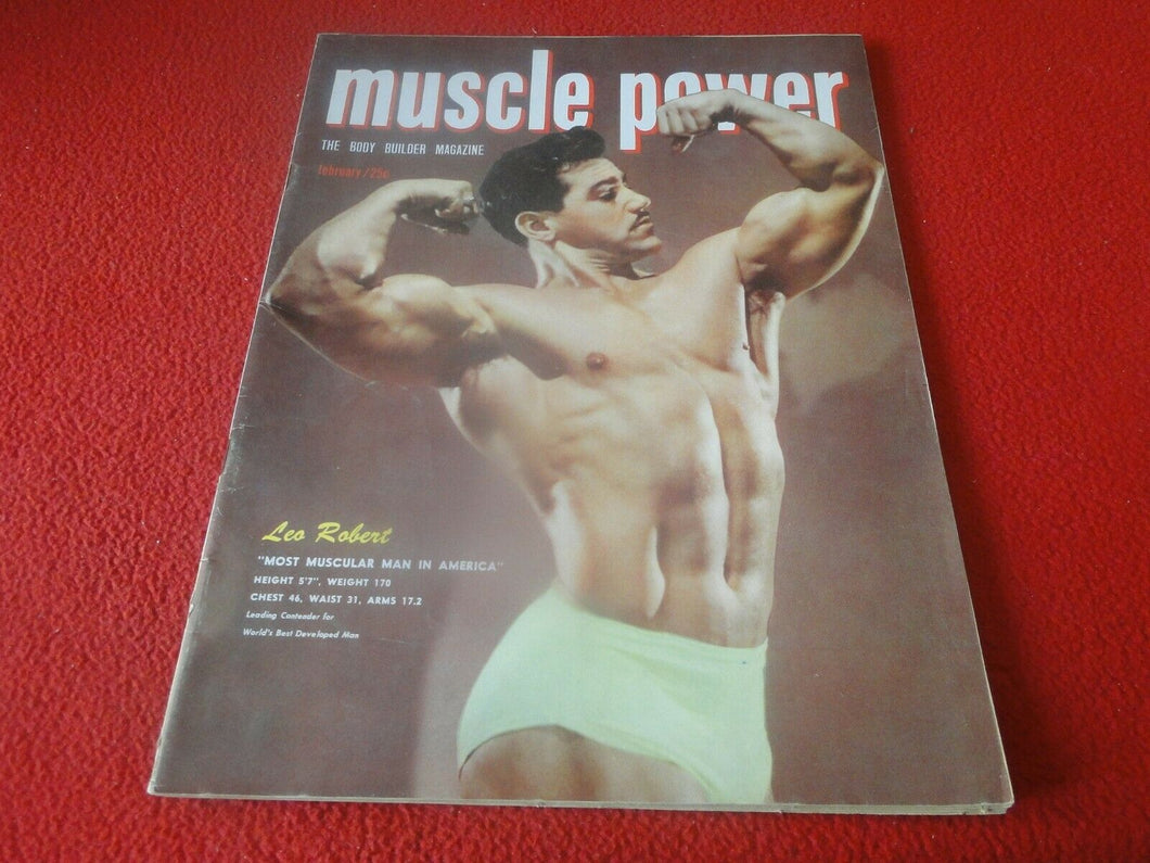 Muscle Power Bodybuilding Muscle Magazine Gay Interest Feb. 1951             G44