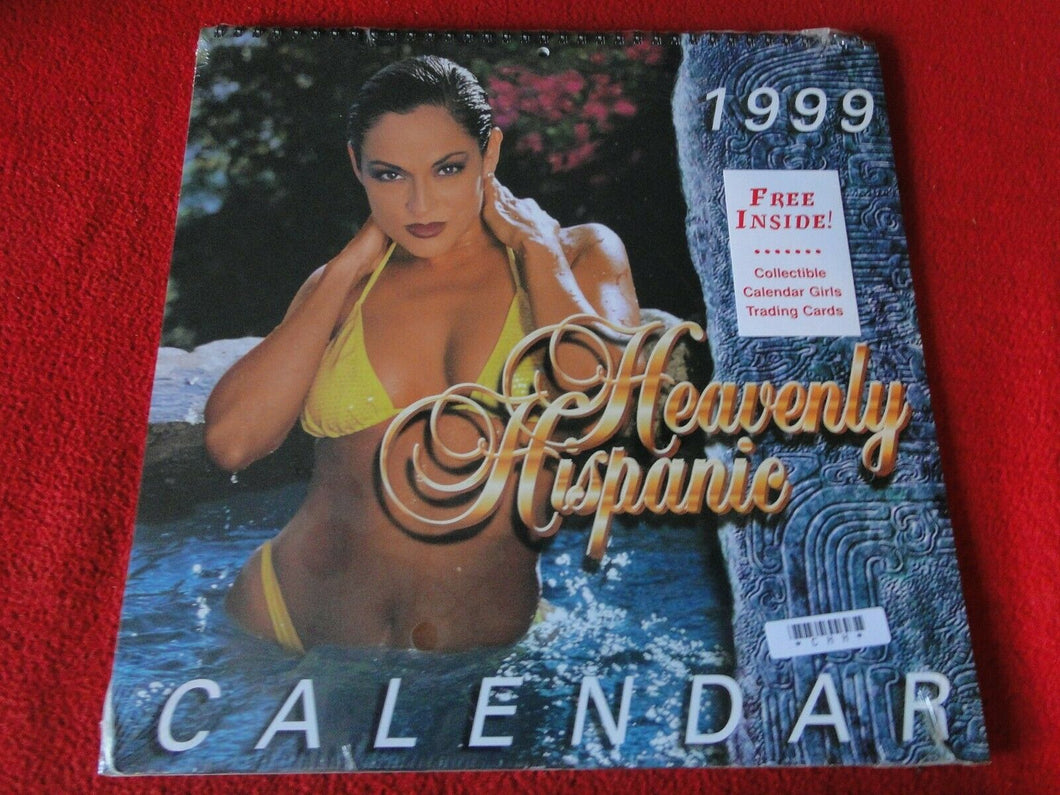 Vintage Large Semi-Nude Pinup Wall Calendar 1999 Heavenly Hispanic SEALED      E