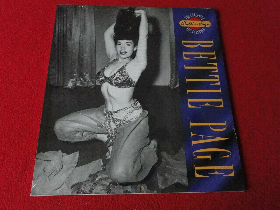 Vintage Large Semi-Nude Pinup Wall Calendar 1995 Bettie Page 12 x 12 SEALED    C