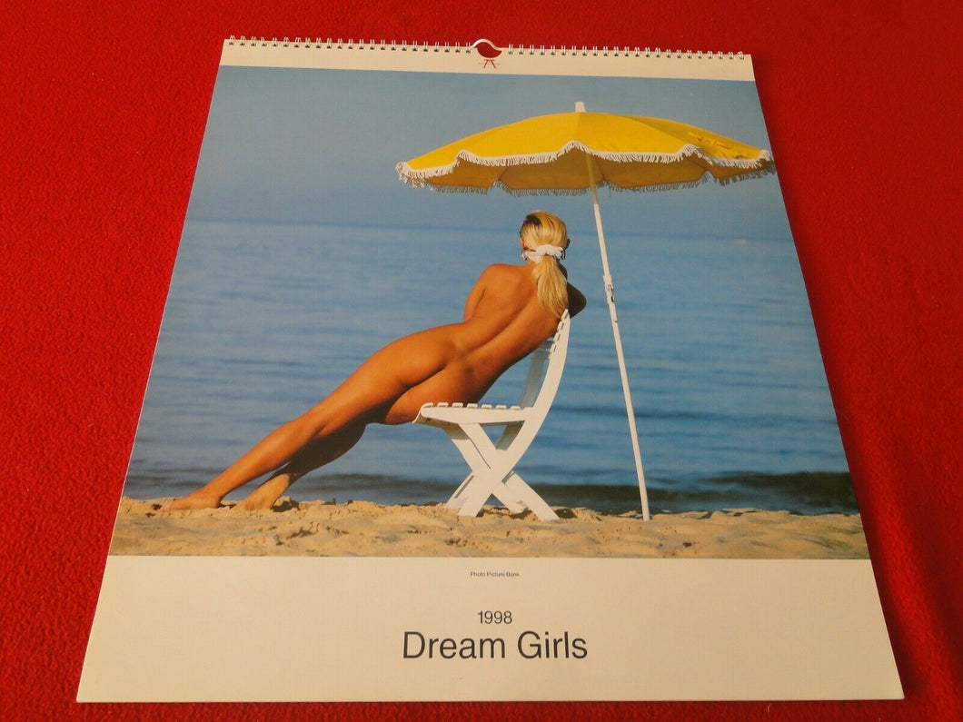 Vintage Large Semi-Nude Pinup Wall Calendar 1998 Dream Girls 19 x 16 Inches    D