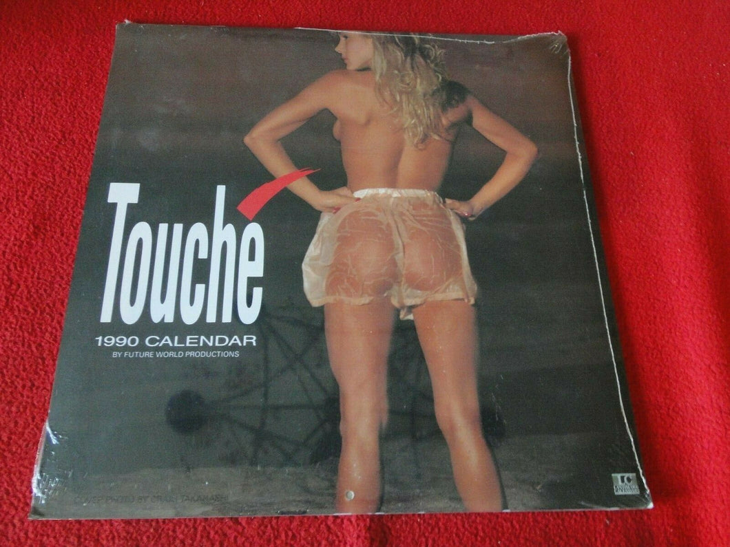 Vintage Large Semi-Nude Pinup Wall Calendar 1990 Touche SEALED 12 x 12         E