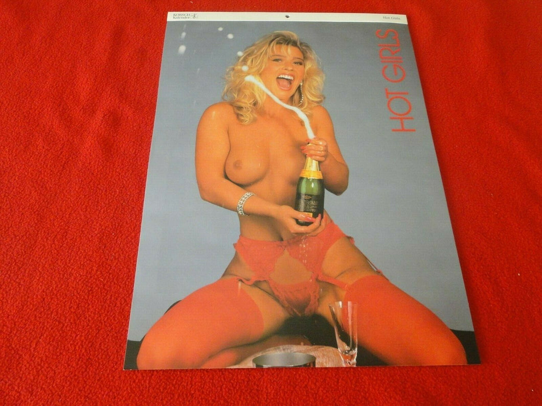 Vintage Semi-Nude Pinup Wall Calendar Hot Girls 16 x 12                        H