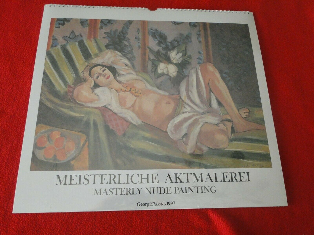 Vintage Semi-Nude Pinup Wall Calendar 1997 Masterly Nude Painting 17 x 16      H