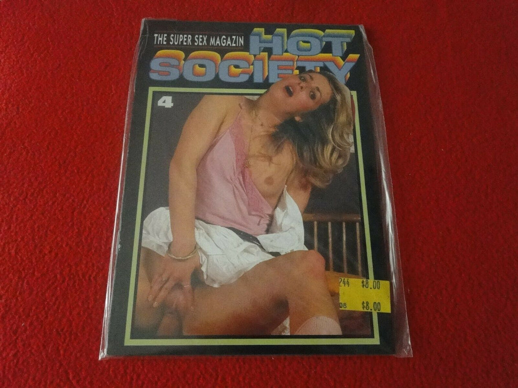 Vintage Nude Erotic Sexy Adult Magazine Danish NOS Hot Society 4 Still Sealed KK