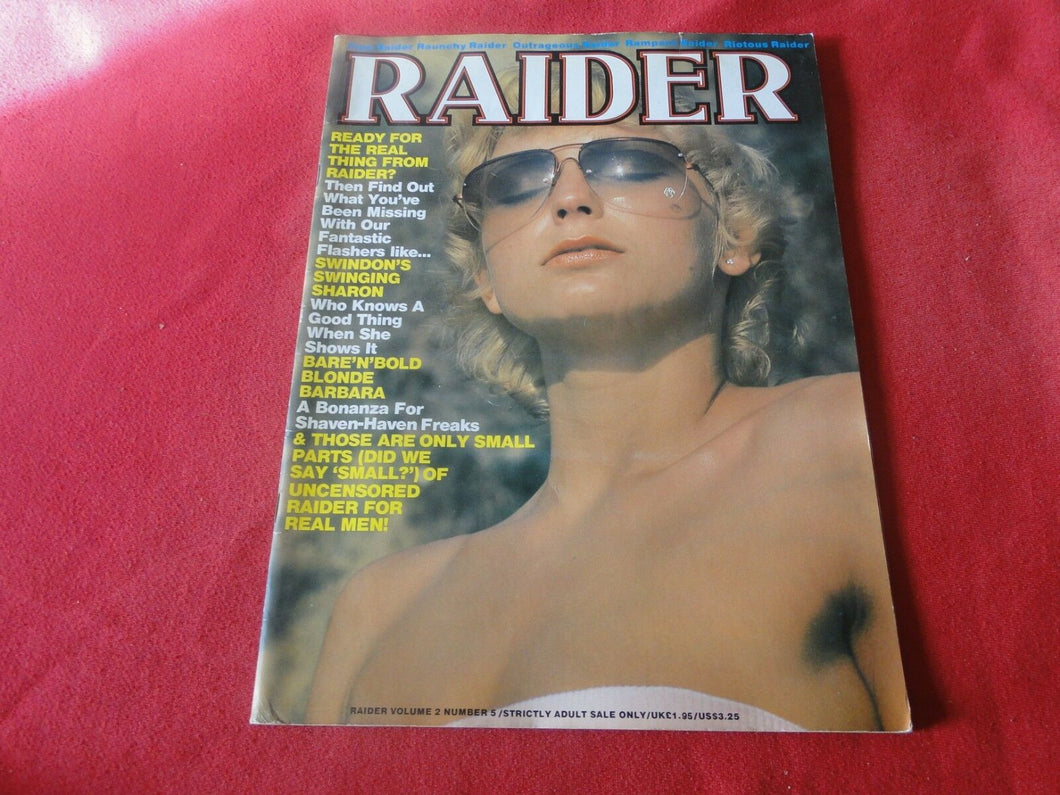 Vintage Nude Erotic Sexy Adult Men's Magazine Raider                          40