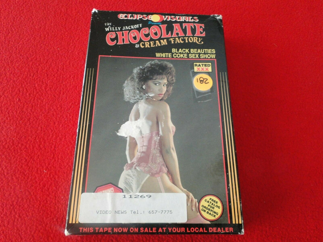 1060px x 795px - Vintage Adult XXX VHS Porn Tape Video 18 Y.O.+ Chocolate & Cream Facto â€“  Ephemera Galore