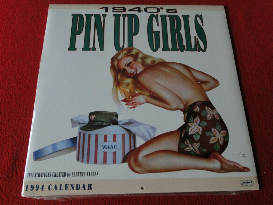 Vintage Large Semi-Nude Pinup Wall Calendar 1994 Pin Up Girls Vargas 12 x 12   B