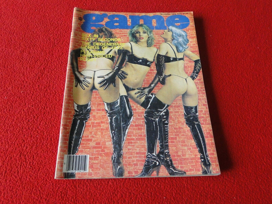 Vintage Nude Erotic Sexy Adult Magazine GAME November 1976                    BE