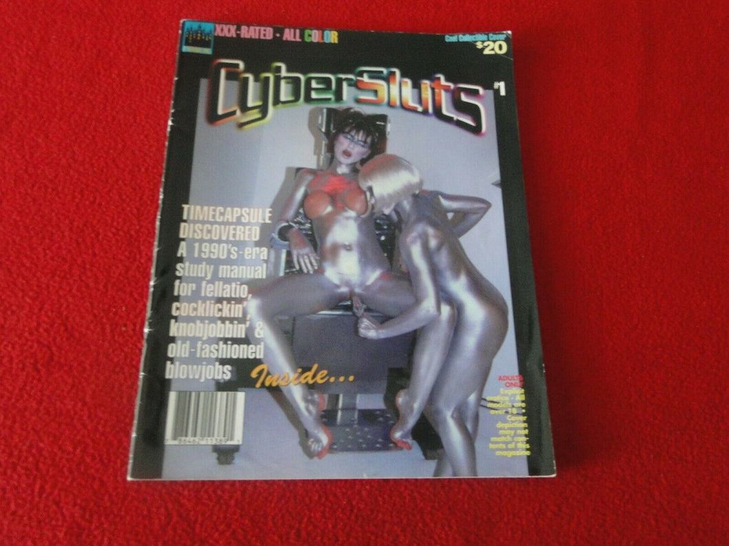 Vintage 18 Year Old + Erotic Sexy Adult Magazine Cyber Sluts #1               FA