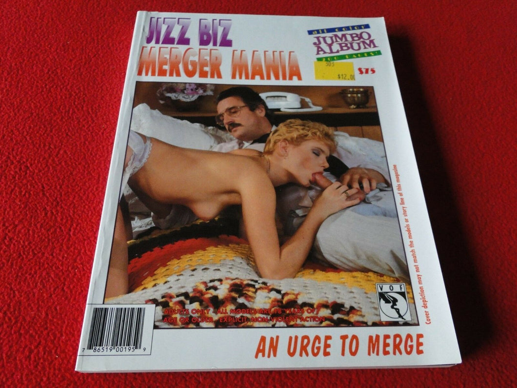 Vintage Nude Erotic Sexy Adult Magazine Jizz BIZ Merger Mania All Color       AN