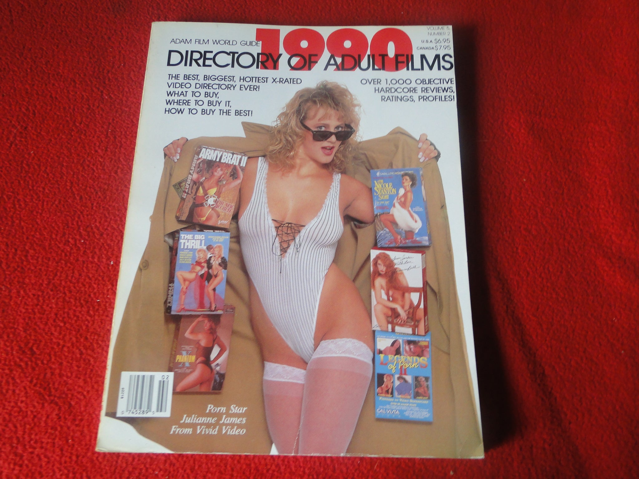 Vintage Nude Erotic Sexy Adult Magazine 1990 Adam Film World Guide of –  Ephemera Galore