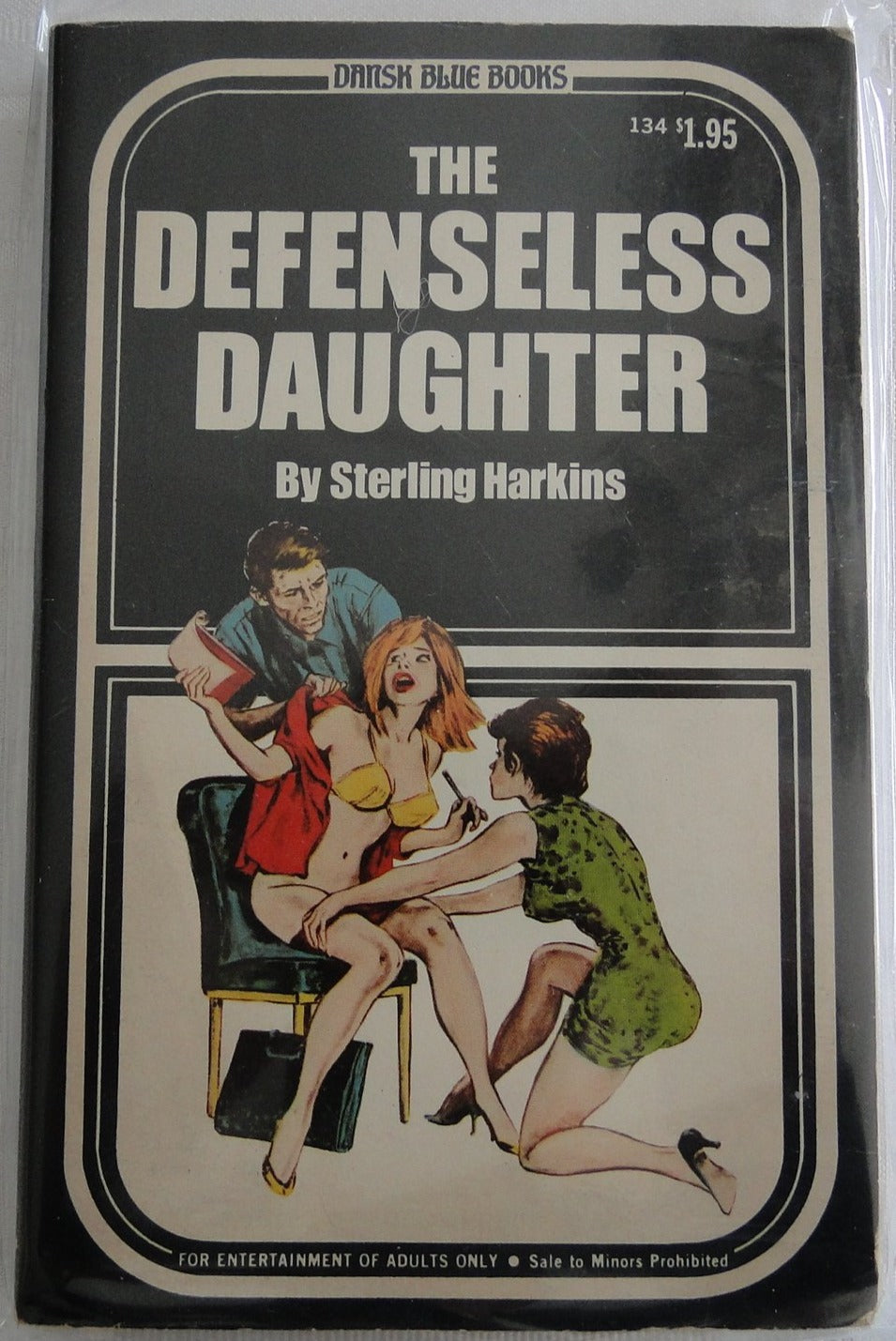 Vintage Adult Paperback Novel/Book The Defenseless Daughter Danish Blue