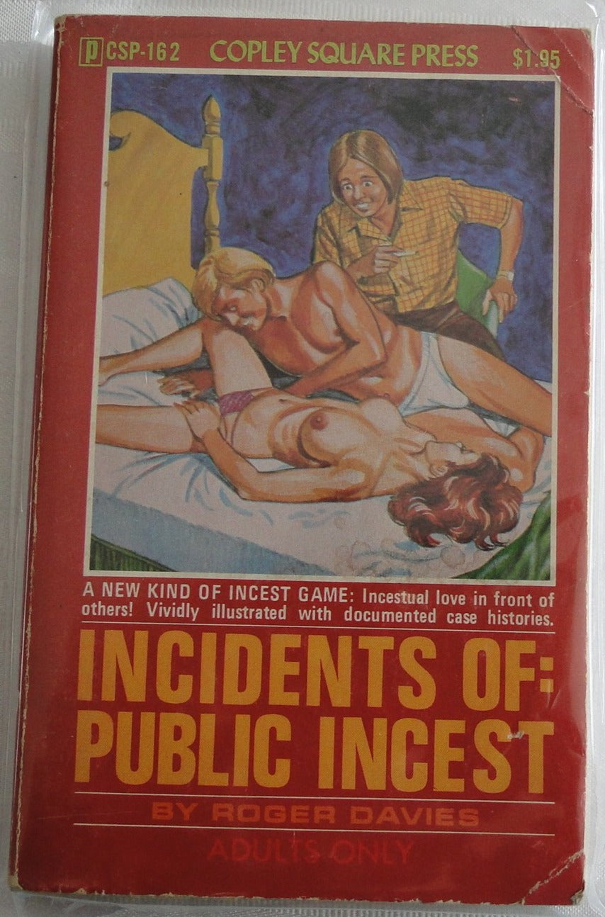 Vintage Adult Paperback Novel/Book Incidents of Public Incest â€“ Ephemera  Galore