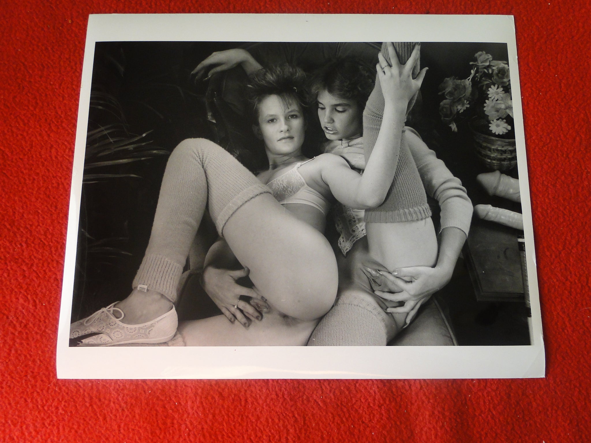 Vintage Nude Woman Shaved Pussy Silver Gelatin Lesbian Foreplay Photo –  Ephemera Galore