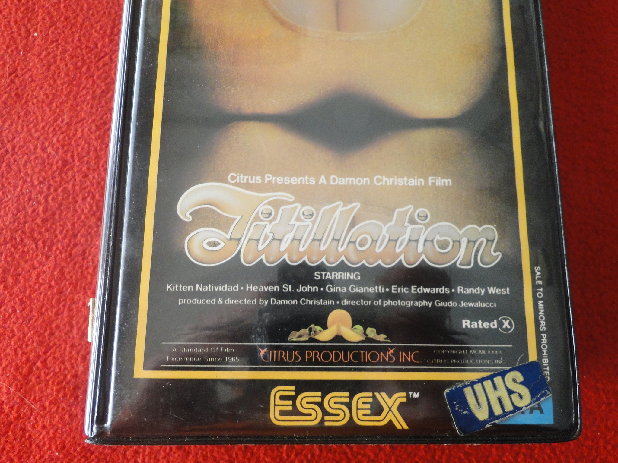 Vintage Adult XXX VHS Porn Tape Titillation Kitten Natividad X28 – Ephemera  Galore