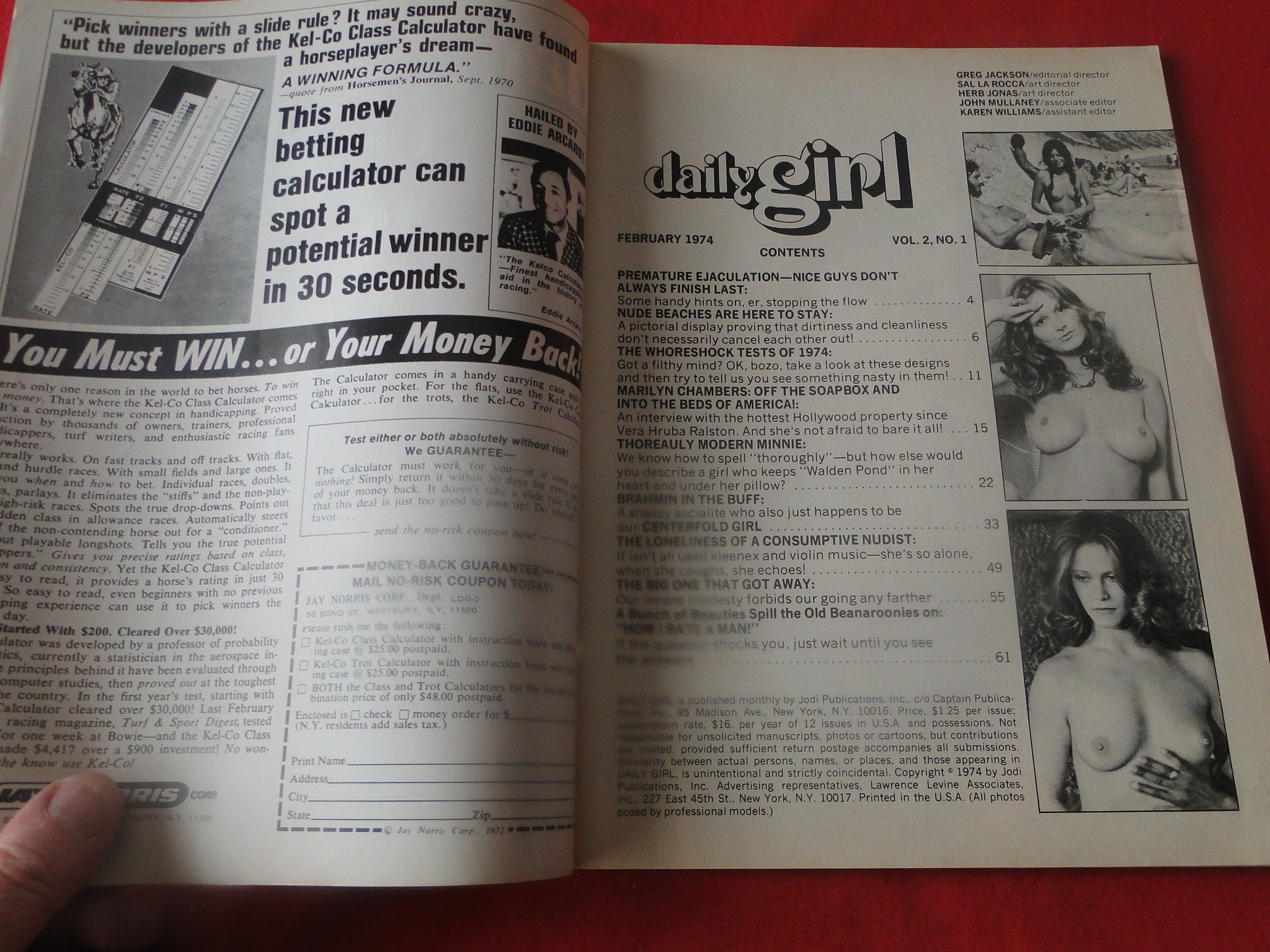 Vintage Nude Erotic Sexy Adult Magazine Daily Girl Feb. 1974 P10 – Ephemera  Galore