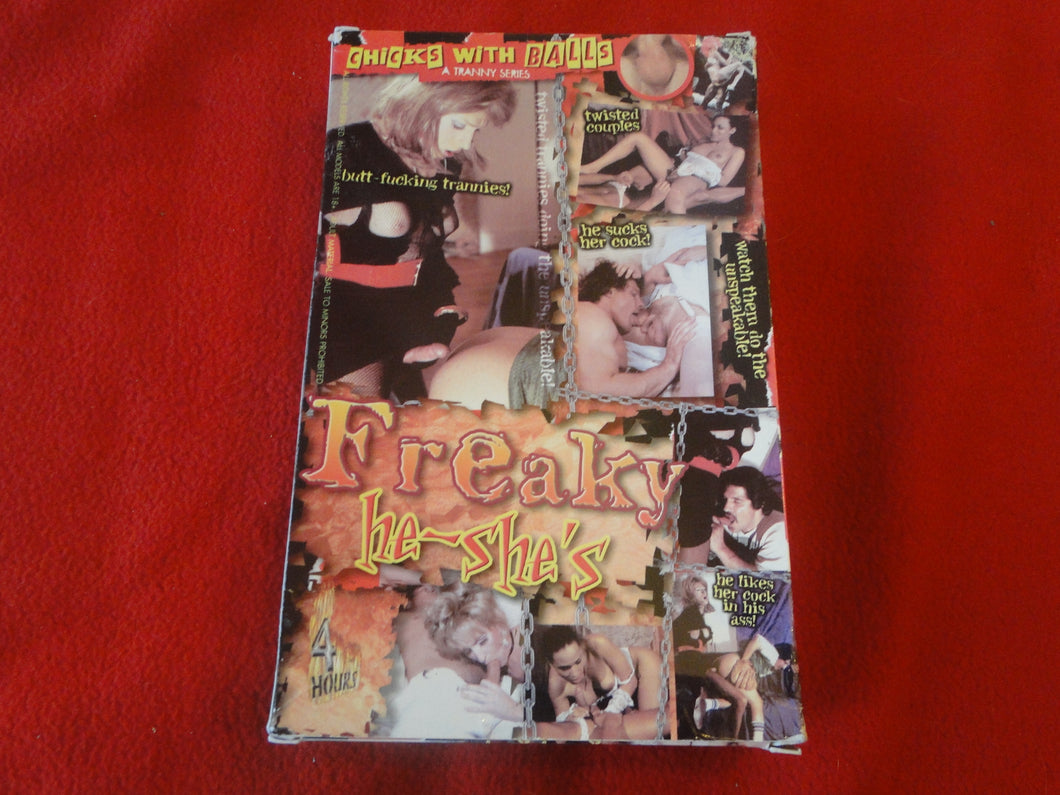 Vintage Adult XXX Gay VHS Tape Video 18 Year Old + Transvestites Freaky He-She's  G1